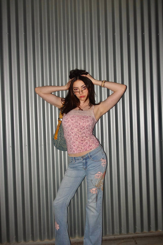 Butterfly Flared Jeans ♡ Size S