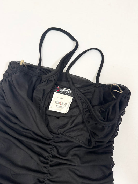 Morgan De Toi Black Ruffle Dress