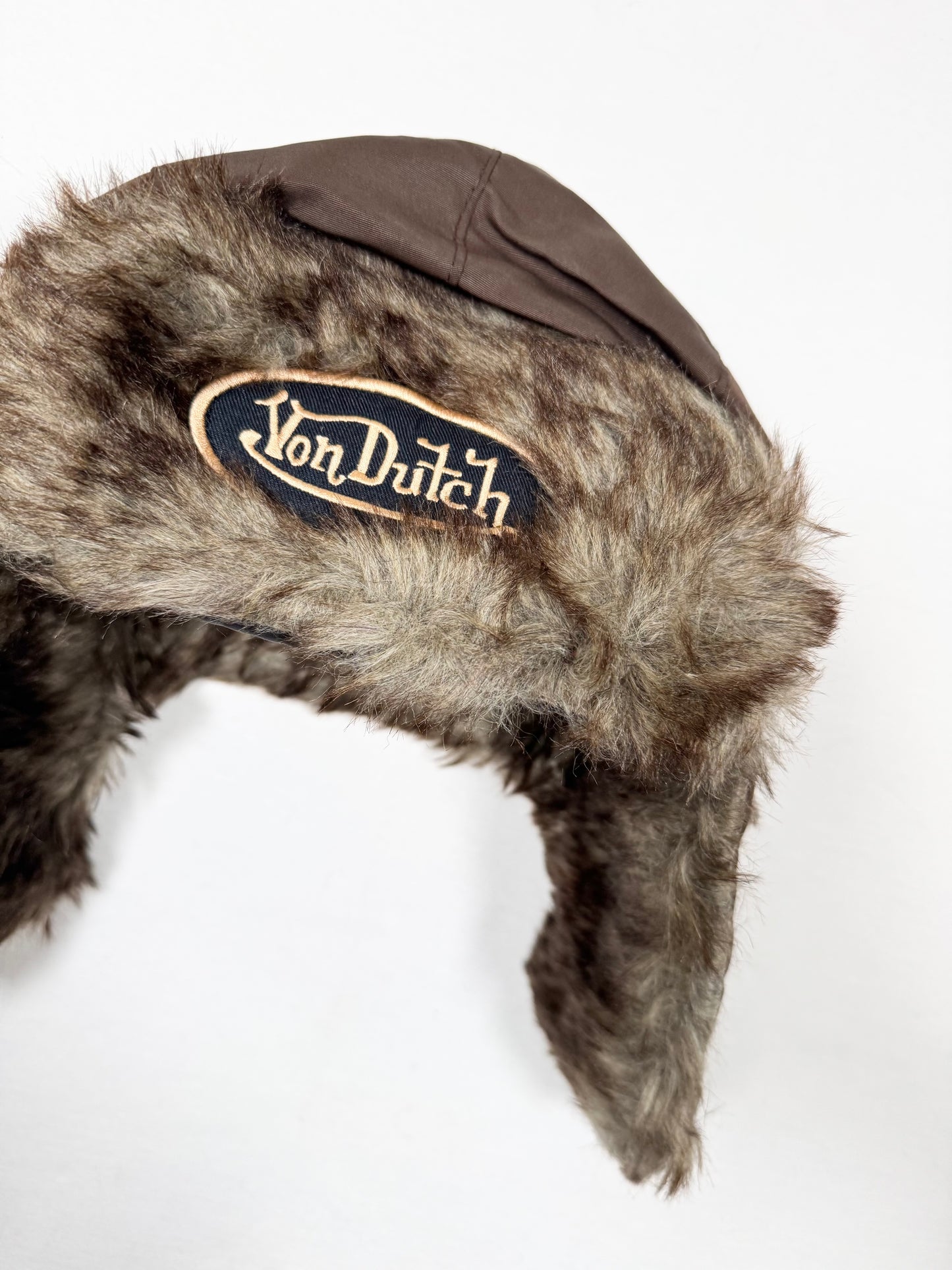 Brown Fur Von Dutch Hat