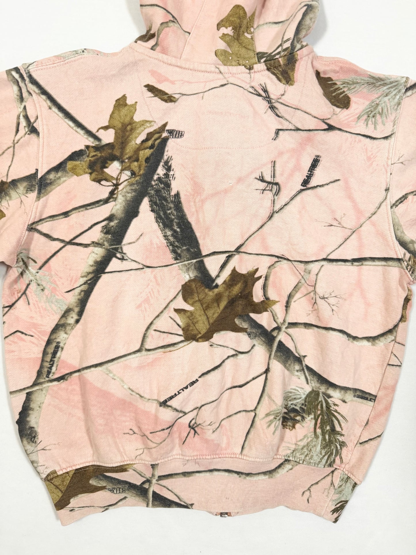 Pink Real Tree Zip Up Hoodie