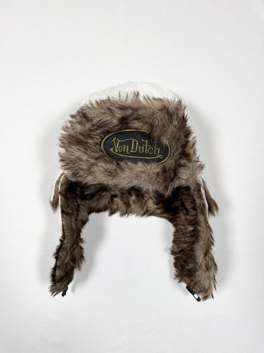 White Fur Von Dutch Hat