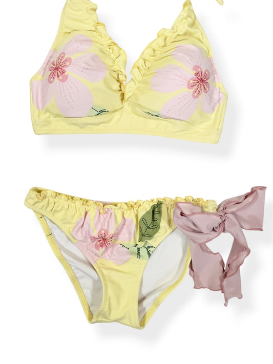 Beach Queen Hibiscus Bow Bikini ♡ XS