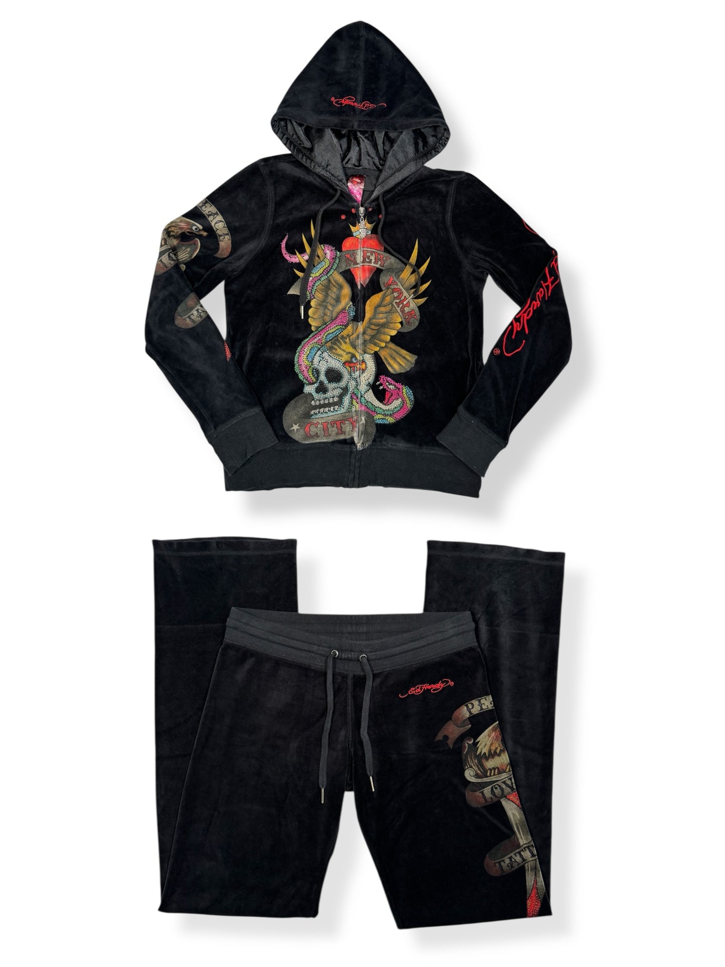 Ed Hardy Velour Tracksuit ♡ Size M