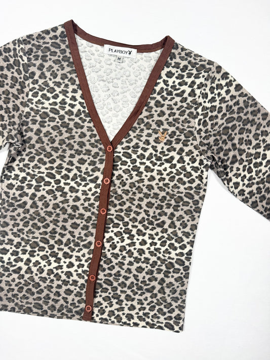 Playboy Leopard 3/4 Top ♡ Size M