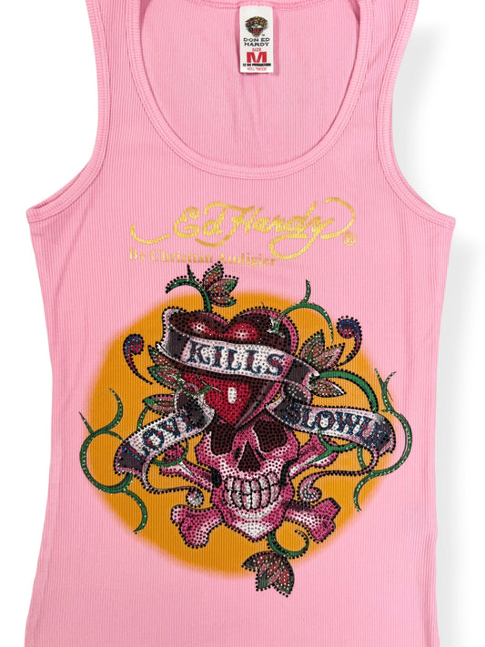 Pink Ed Hardy Tank ♡ M