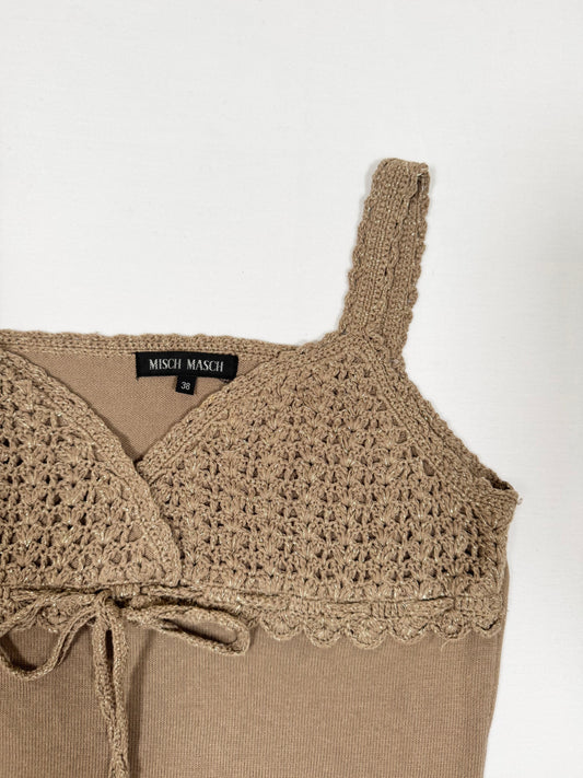 Glittery Brown Knit Cami