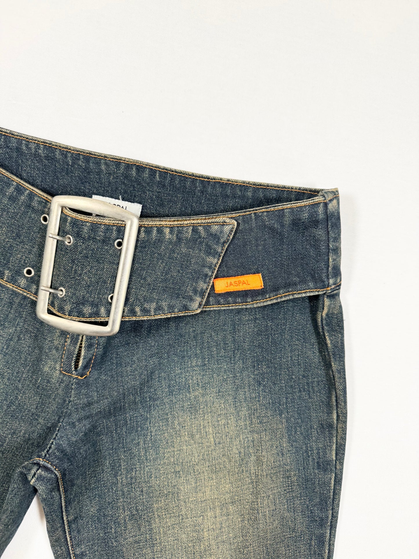 Buckle Flared Jeans