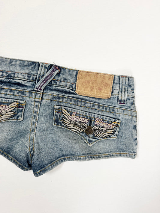 Heaven Wings Denim Mini Shorts ♡ S