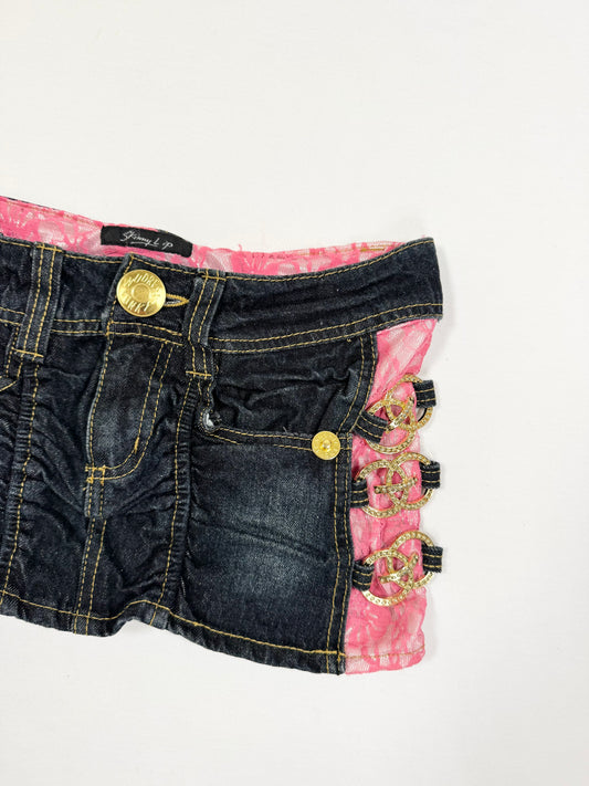 Pink Lace O Ring Mini Skirt ♡ XXS