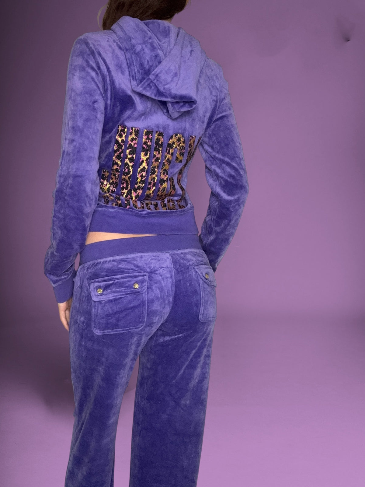 Purple Leopard Print Juicy Couture Tracksuit ♡ M