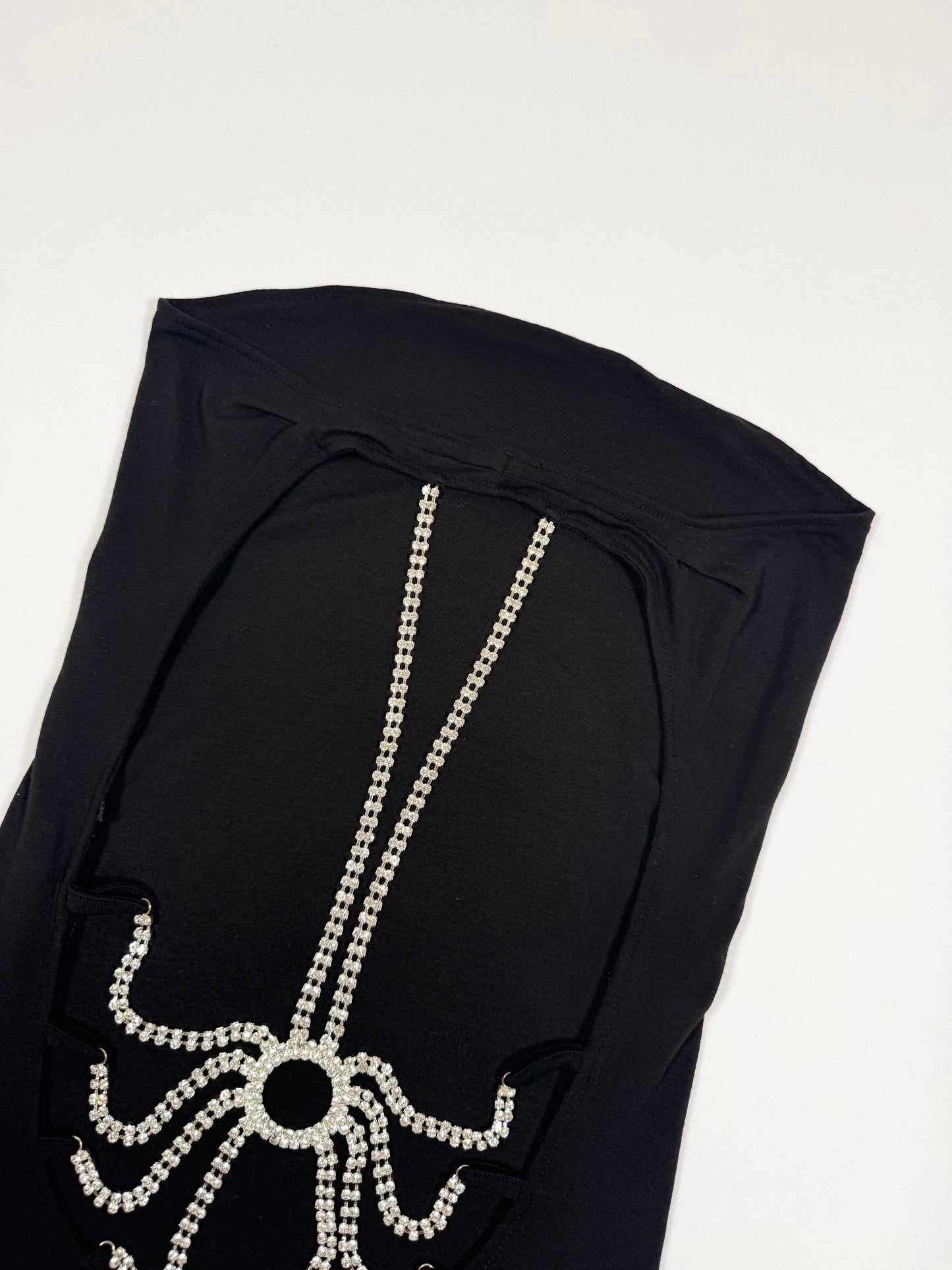 Diamante Chain Back Tube Dress