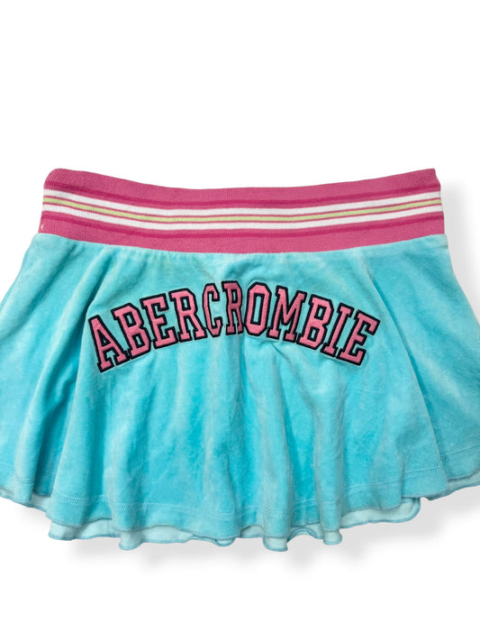 Abercrombie Blue & Pink Velour Mini Skirt ♡ M