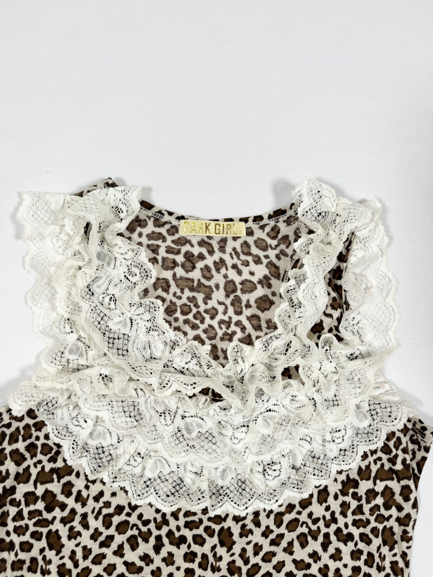 Leopard Ruffle Lace Tank