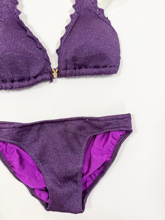 Playboy Purple Glittery Bikini ♡ XS