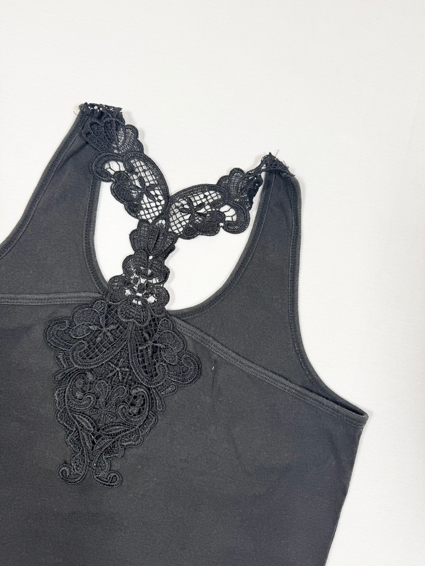 Grunge Diamante Print Tank