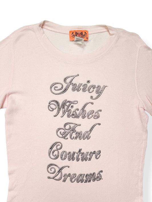Juicy Wishes and Couture Dreams Waffle Longsleeved Top ♡ S