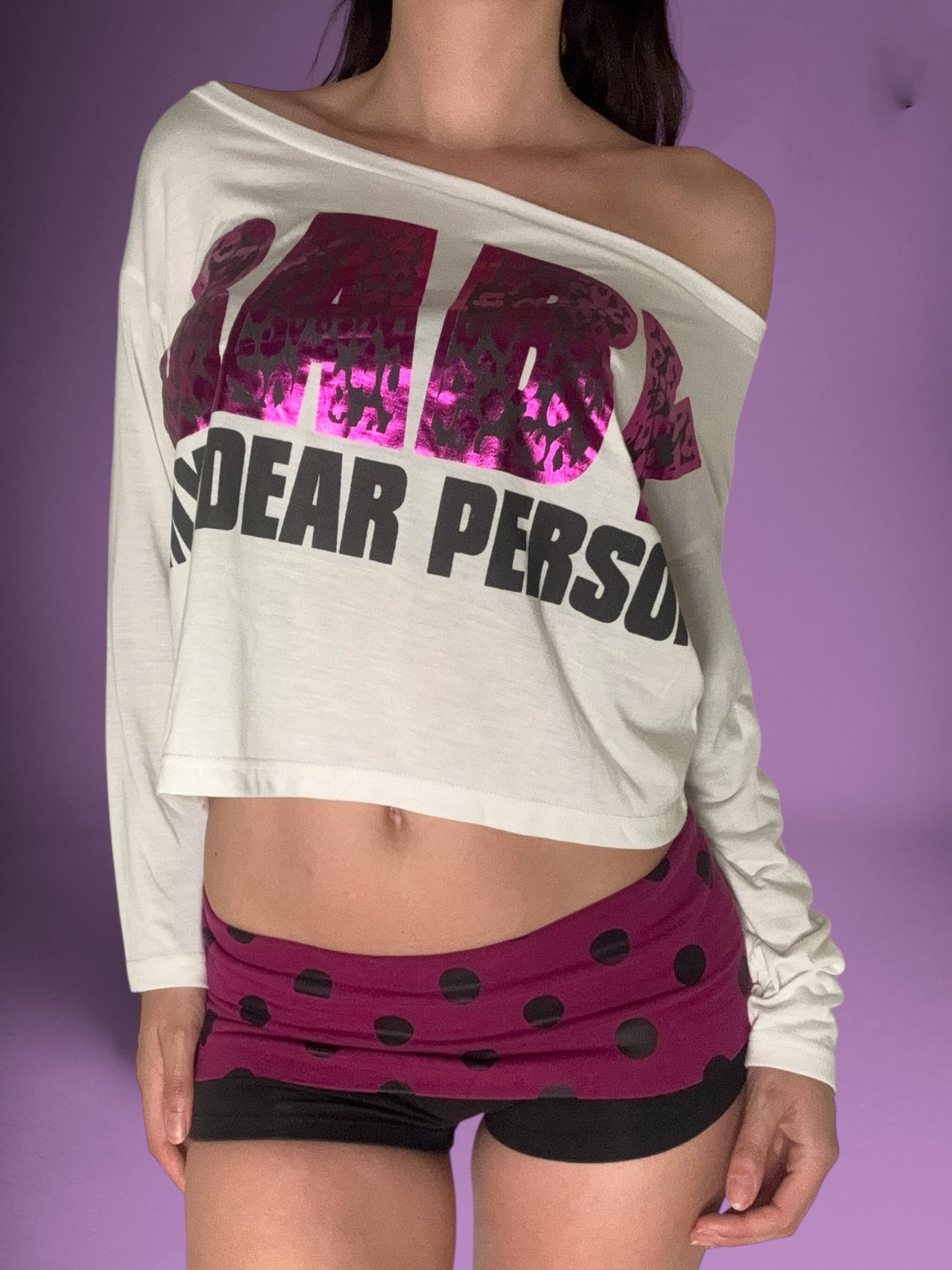 PINK Polka Fold Over Shorts ♡ Size S/M