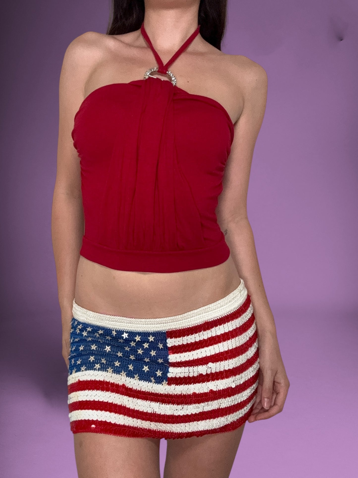 Red O-ring Halter ♡ Size XS