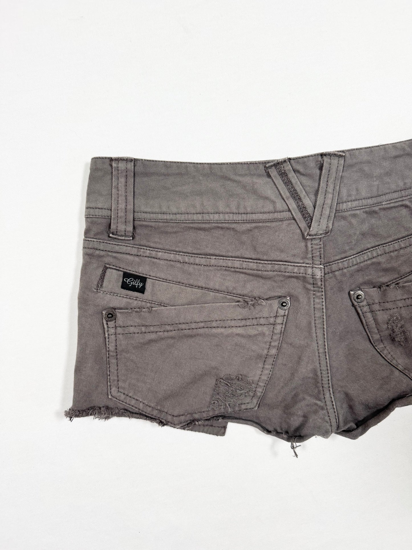 Grey Distressed Mini Shorts ♡ Size XS