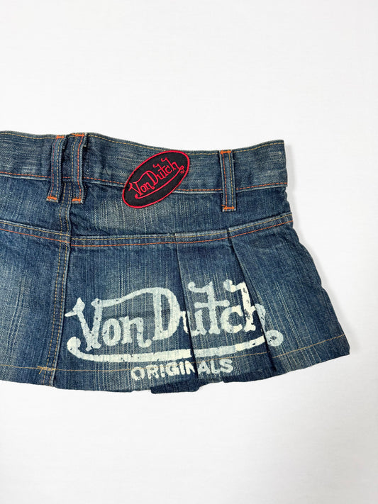 Von Dutch Mini Pleated Skirt