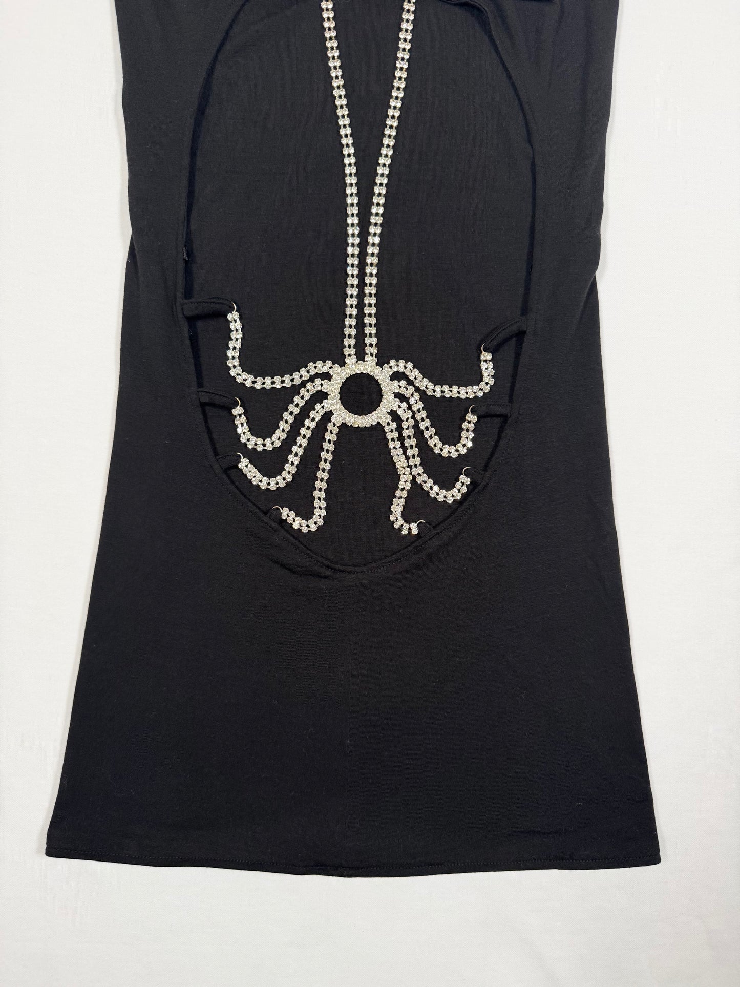Diamante Chain Back Tube Dress