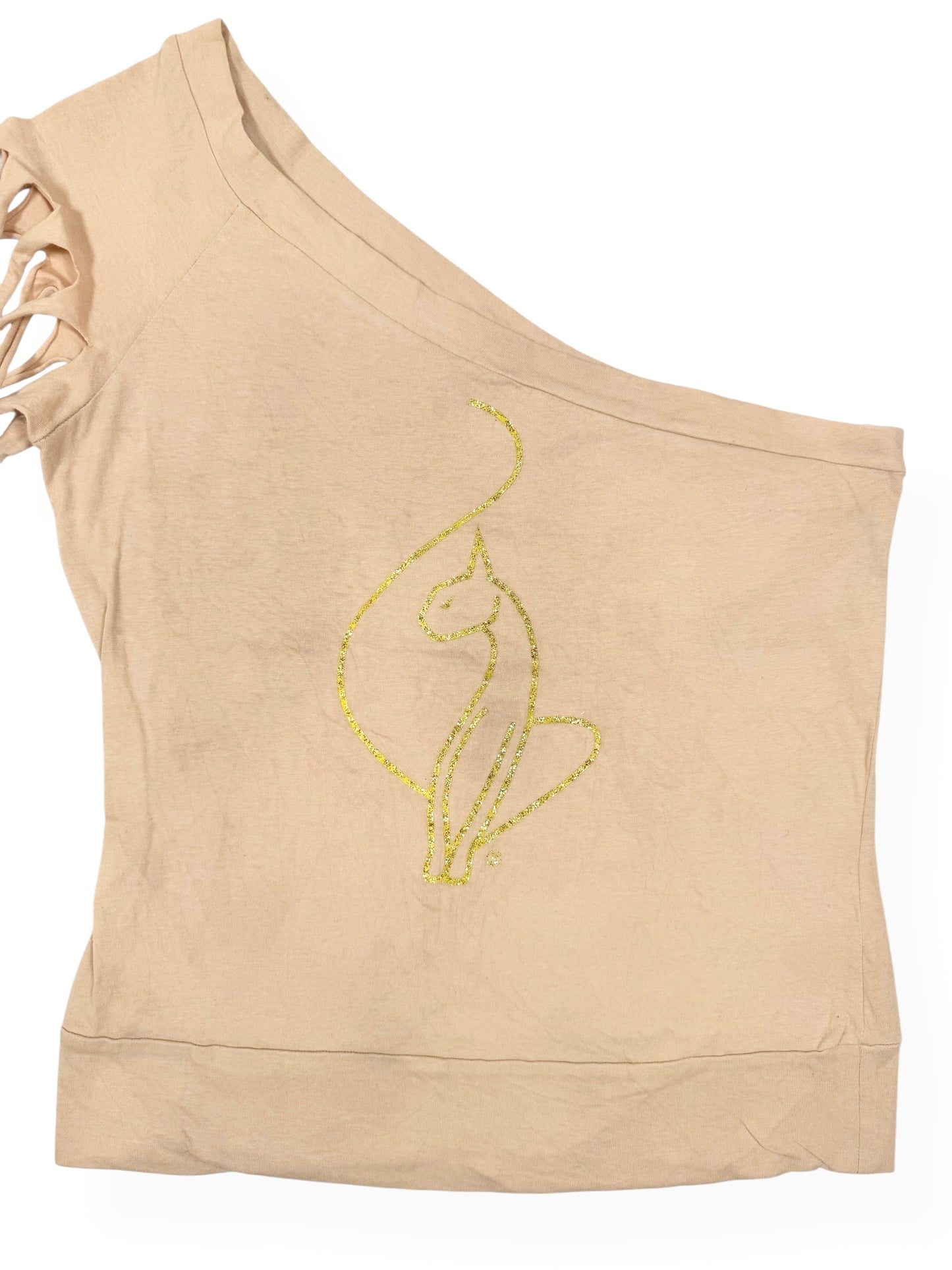 Baby Phat One Shoulder Tassel Tank ♡ Size L