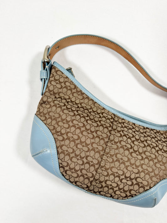 Blue Leather Coach Bag ♡