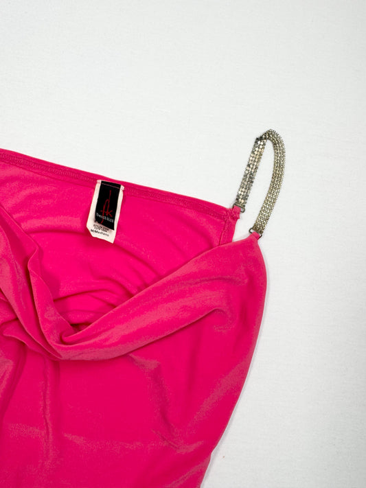 Pink Cowl Neck Tie Back Cami ♡ S/M