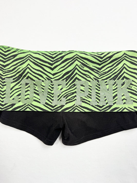 Green Zebra Fold Over Shorts ♡ XS/S