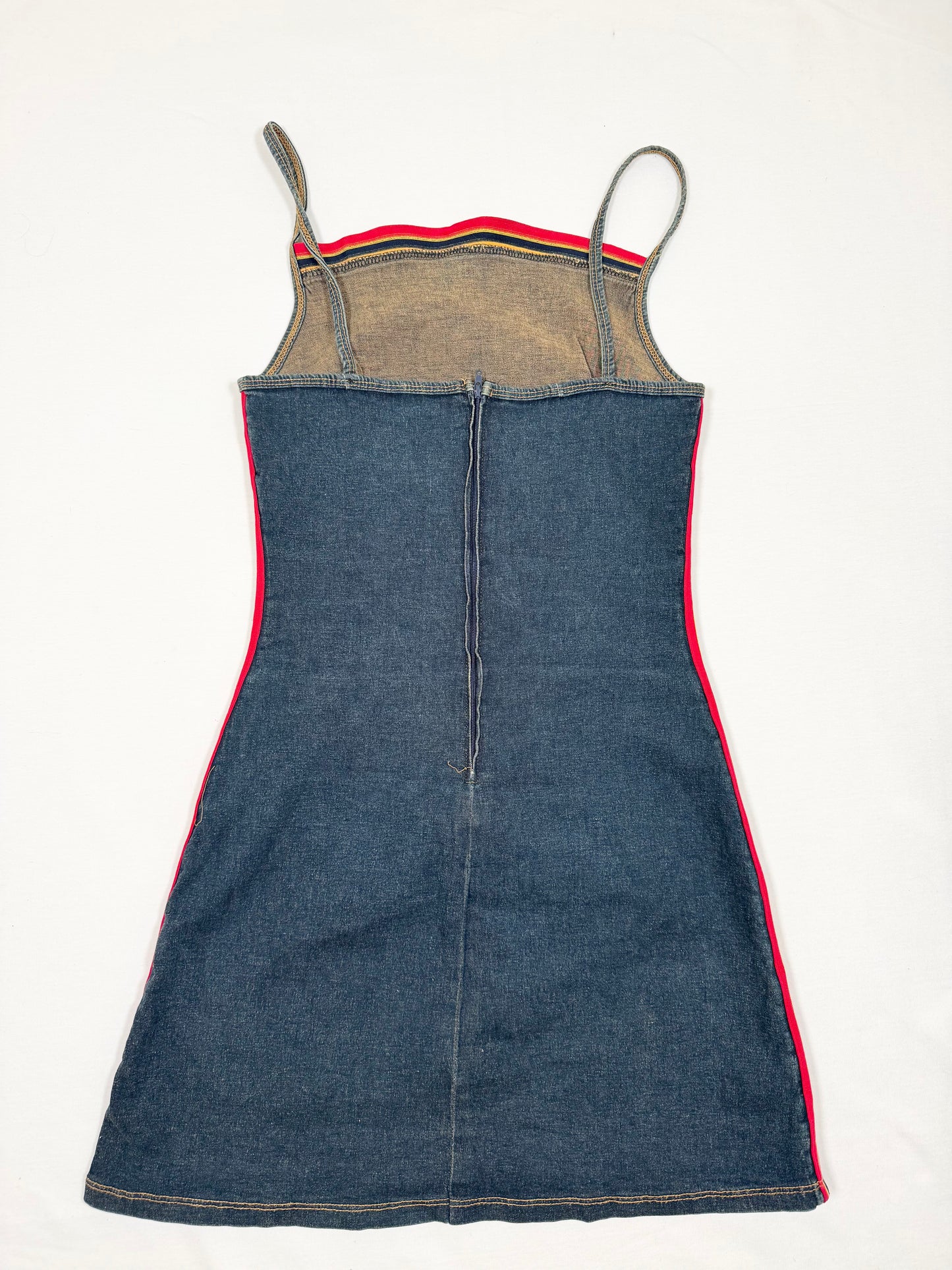 Sporty “34” Denim Mini Dress