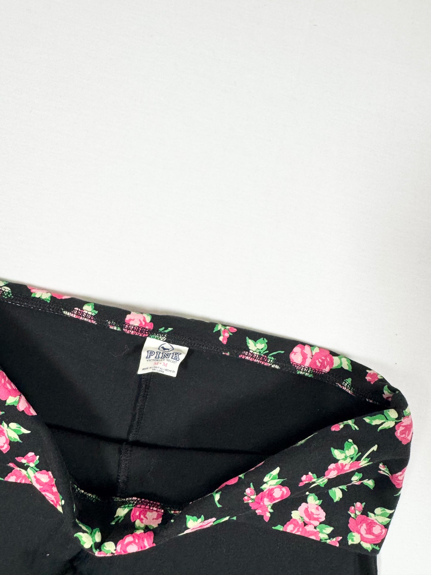 “LOVE PINK” Fold Over Flared Leggings