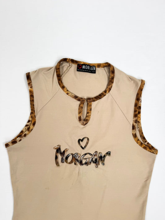 Morgan De Toi Leopard Logo Tank ♡ S