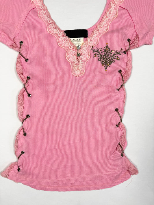 Chain Pink Tee ♡ Size XS