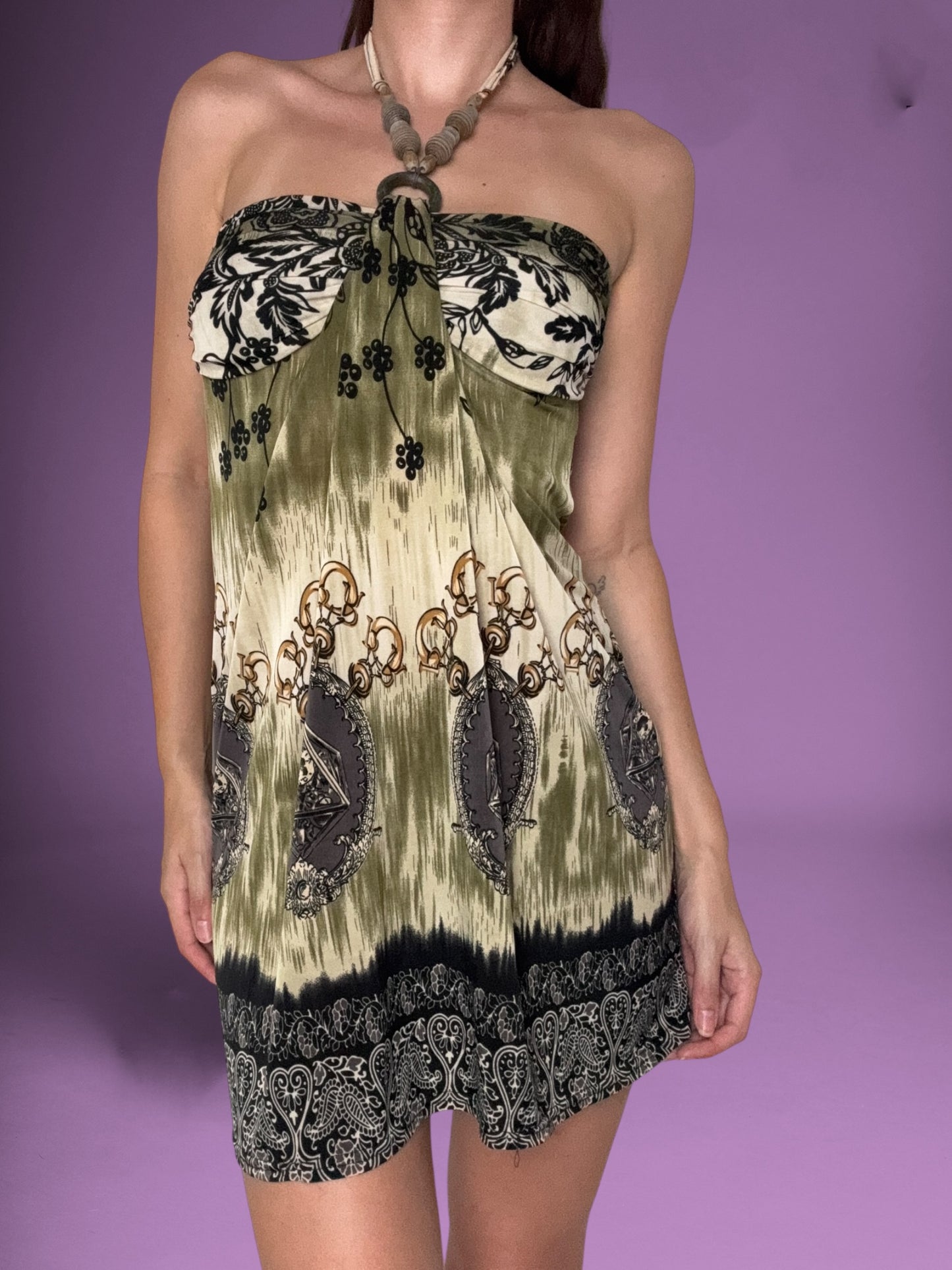 Beaded Halter Mini Dress ♡ S/M