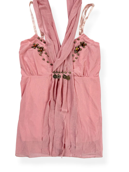 Boho Dusty Pink Halter Cami ♡ S