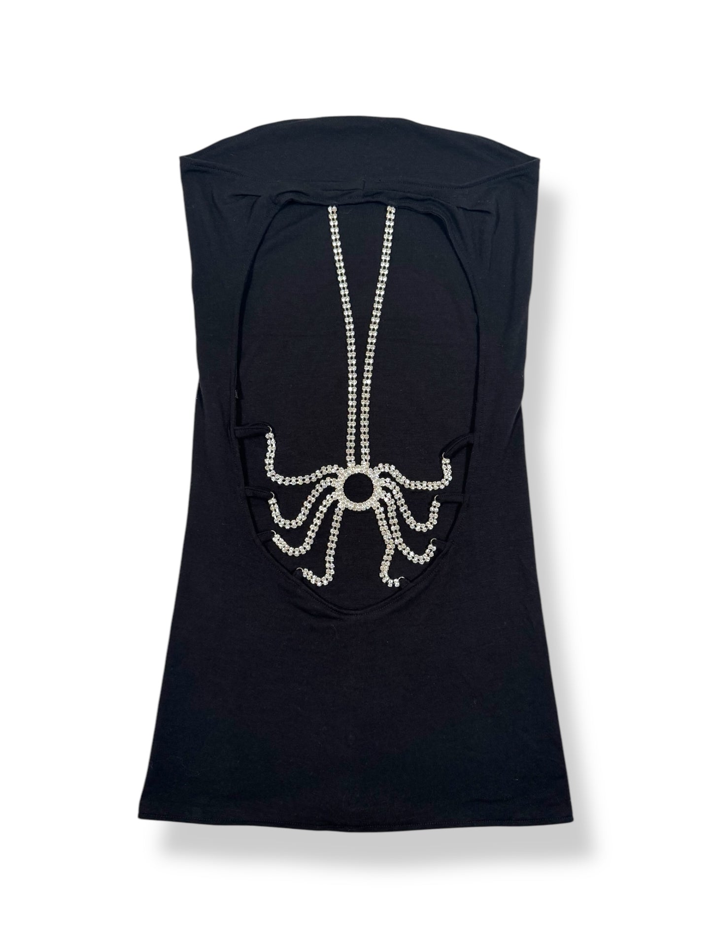 Diamante Chain Back Tube Dress