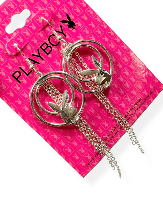 Playboy Chain Hoop Earrings