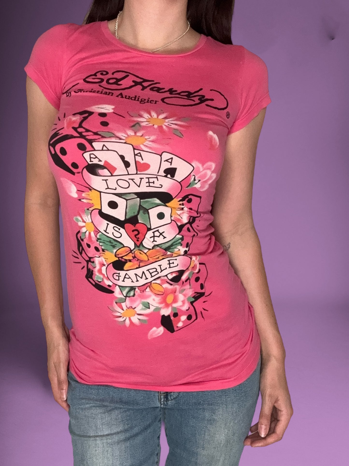Pink Ed Hardy Tee ♡ Size S
