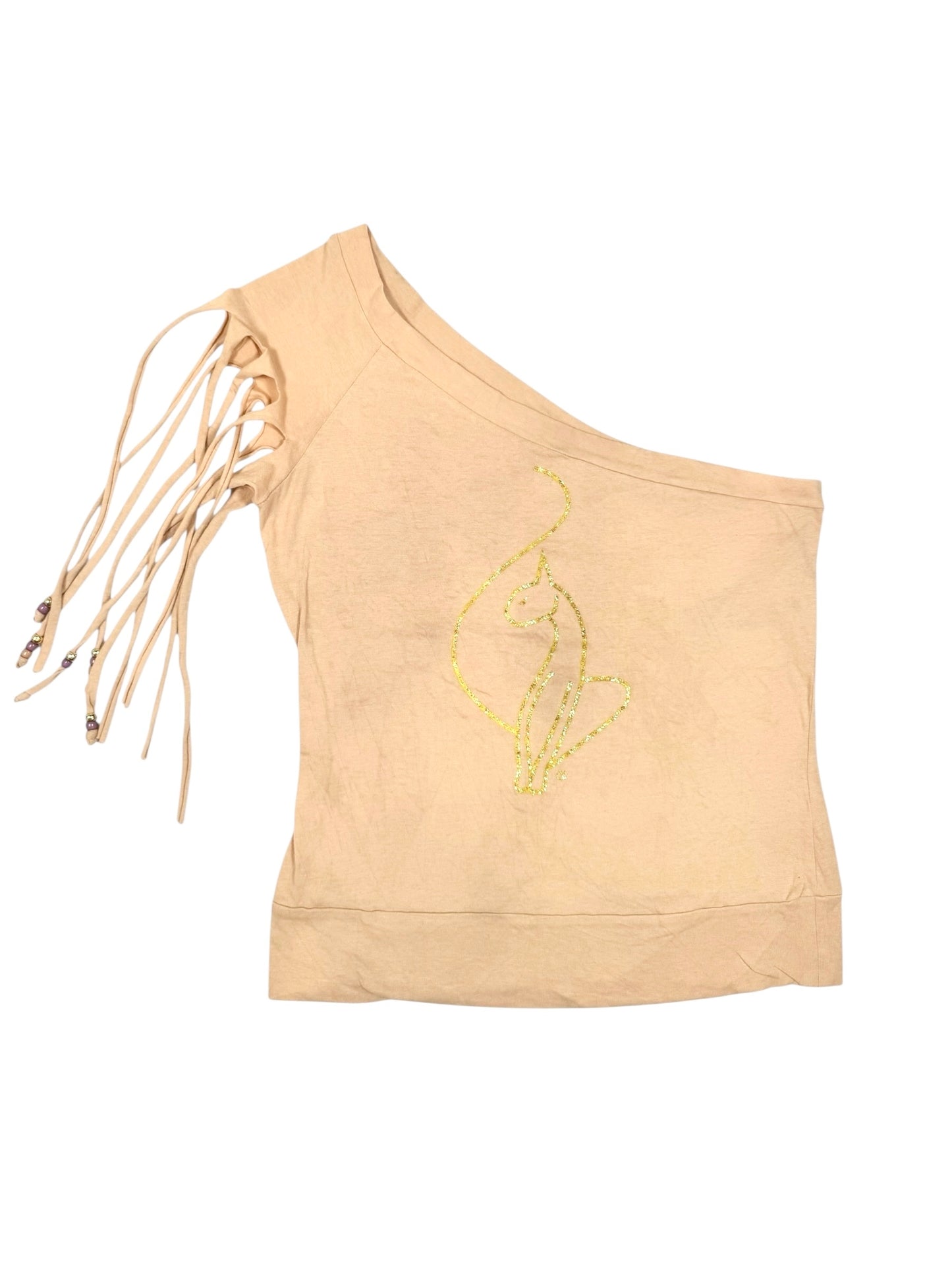 Baby Phat One Shoulder Tassel Tank ♡ Size L