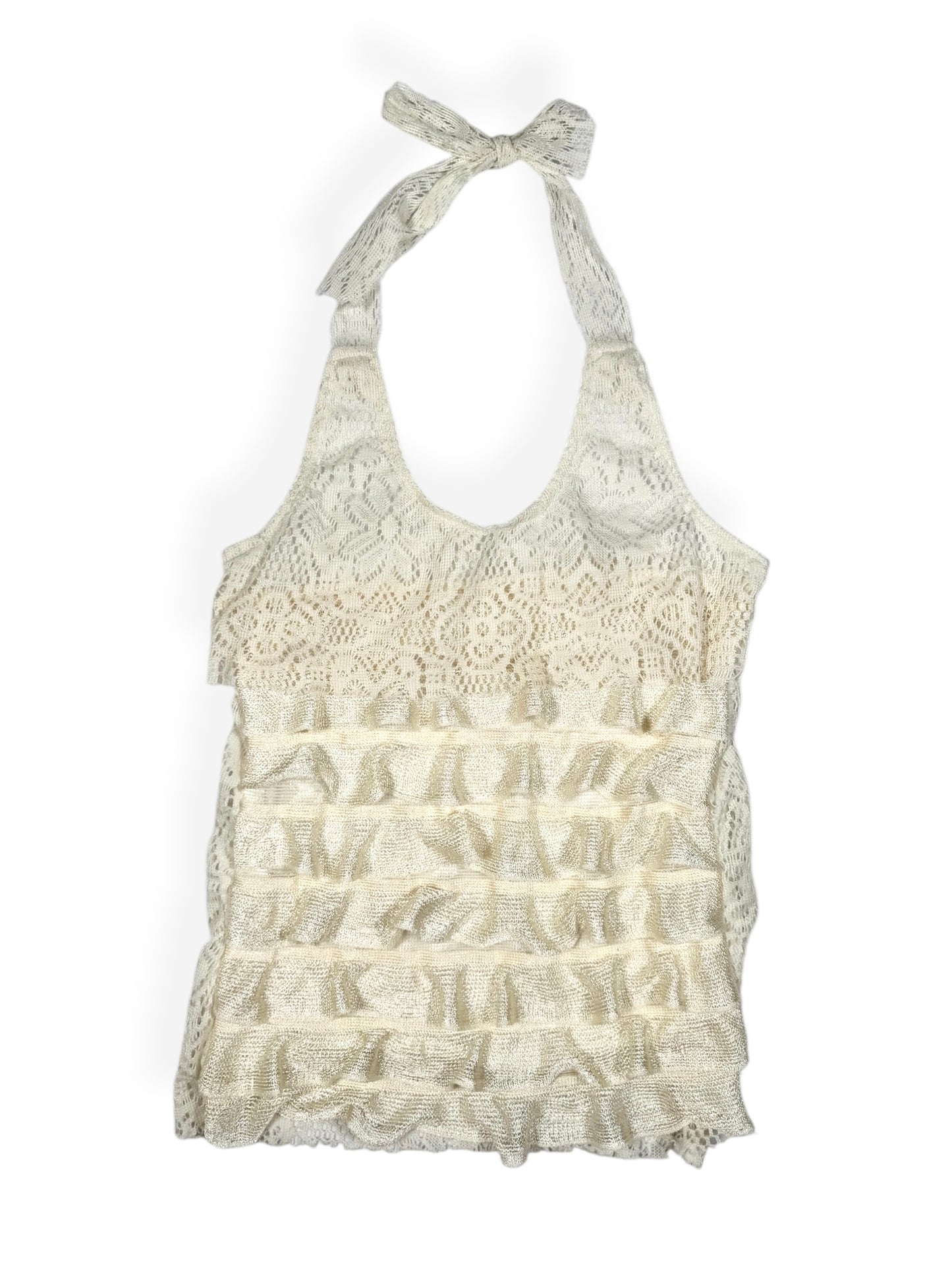 Lace Frill Halter Top