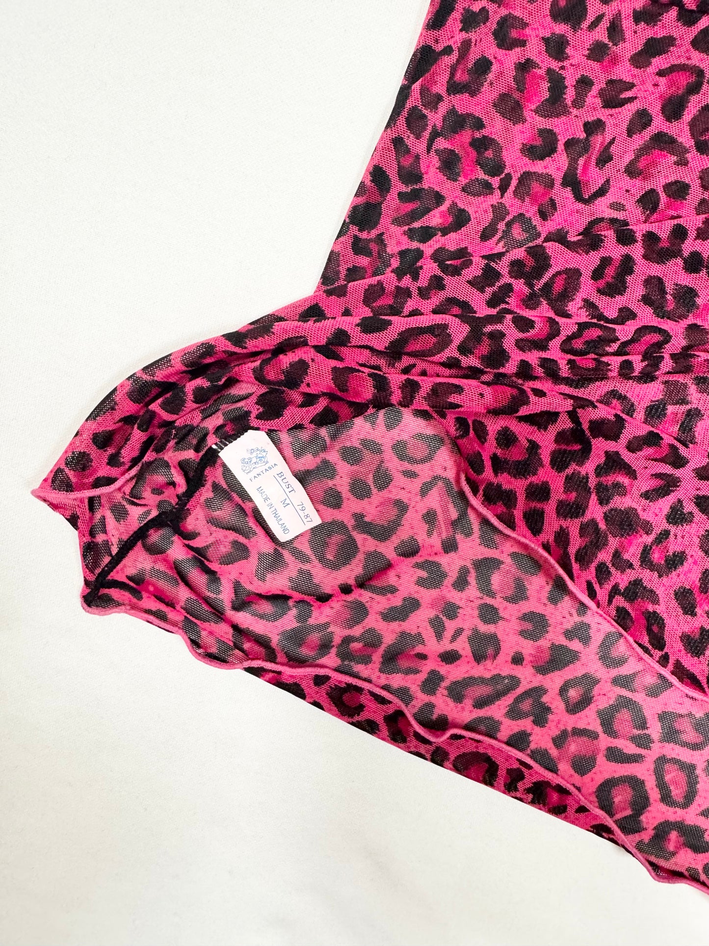 Pink Leopard Mesh Cami