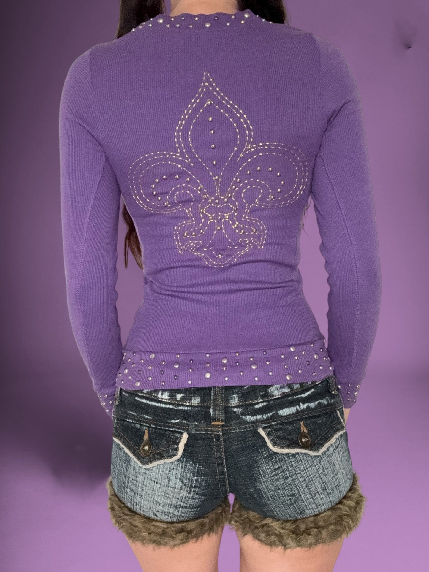 Leopard Fur Trim Shorts ♡ Size S