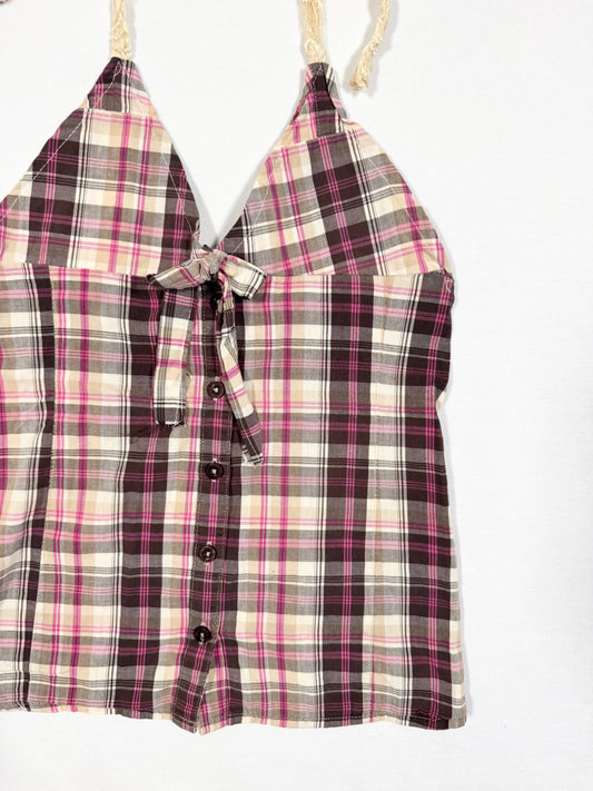 Plaid Halter Top ♡ Size XS