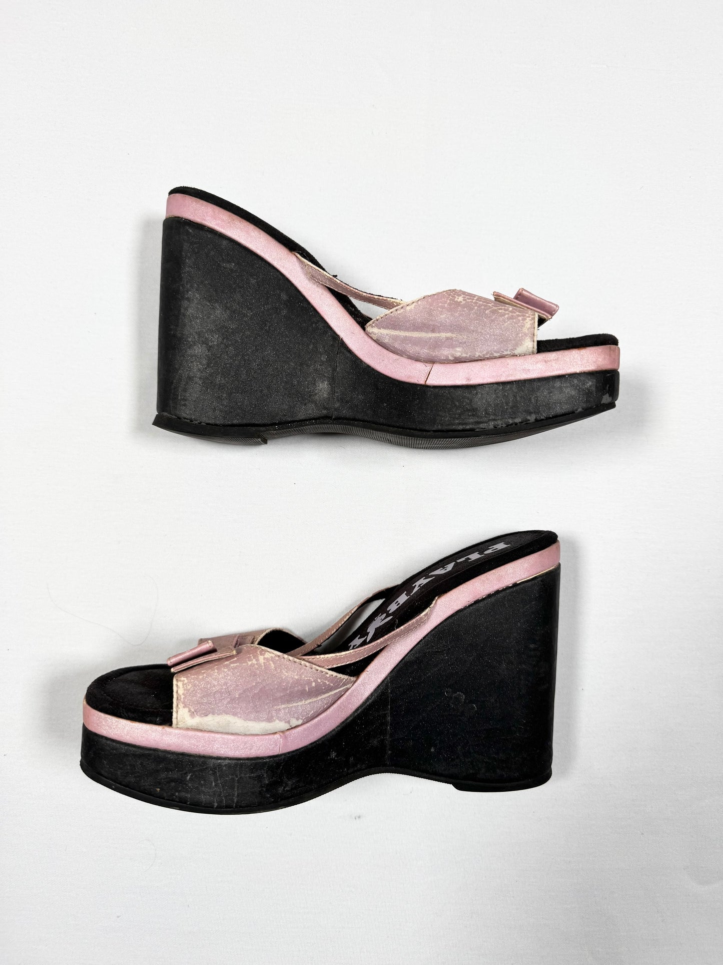 Playboy Wedge Bunny Bow Sandals