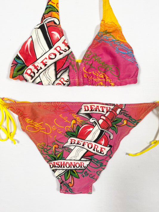 Ed Hardy Pink “Death Before Dishonour” Bikini