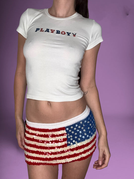 Playboy USA Glitter Logo Tee ♡ S/M
