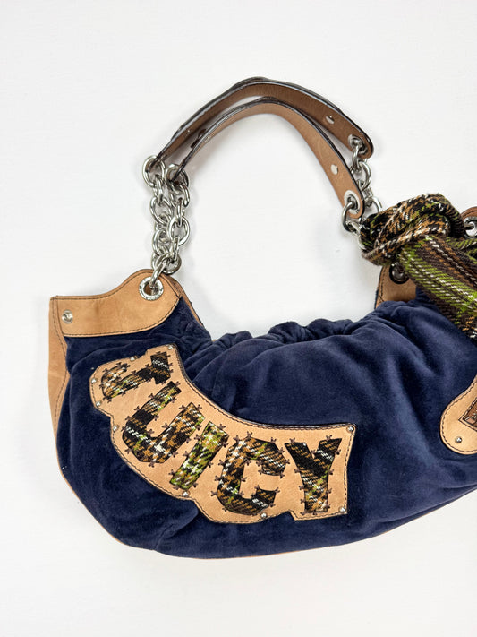 Juicy Couture Plaid Pom Pom Handbag ♡
