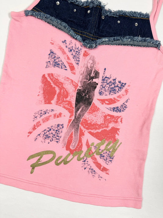 Union Jack Pink Denim Cami ♡ Size S