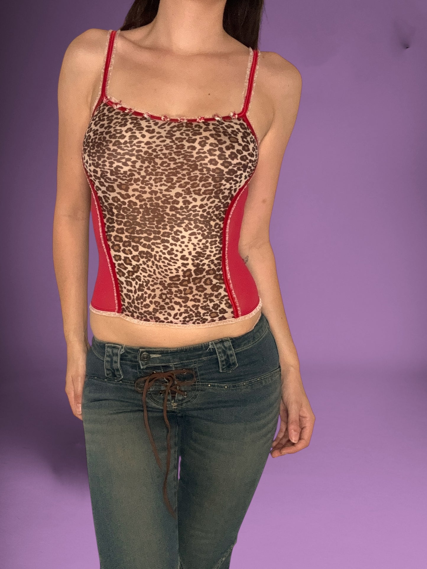 Baby Phat Leopard Mesh Cami ♡ Size XS