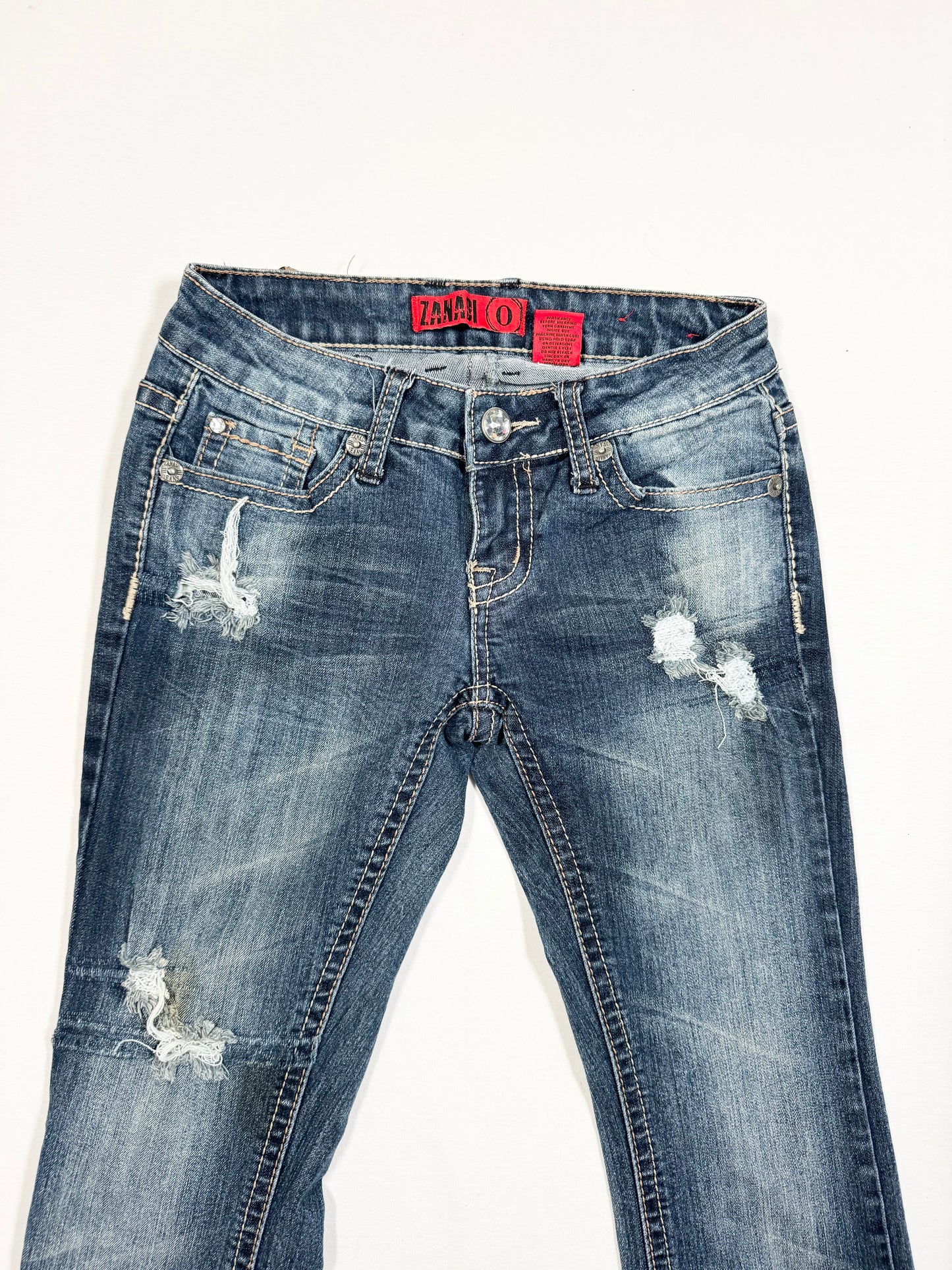 Embroidered Flared Jeans ♡ Size XS